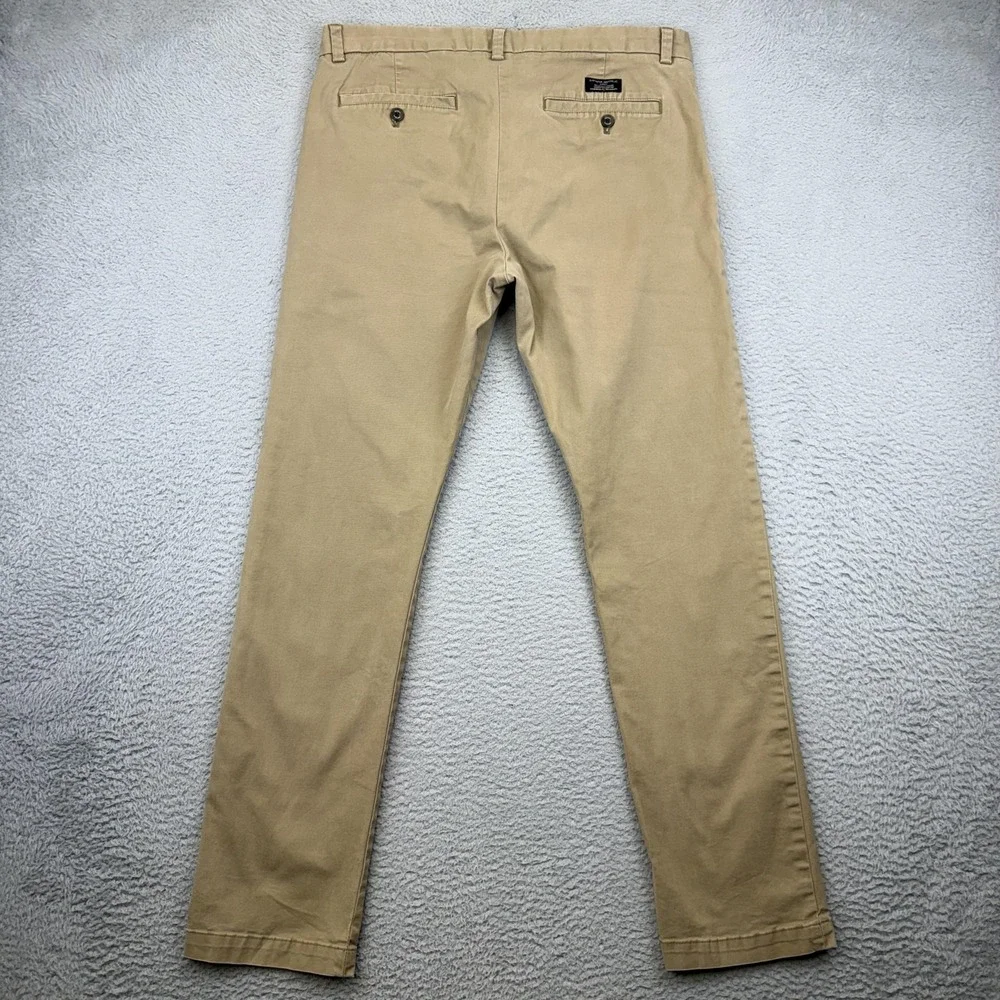 Banana Republic Pants Mens 35x32‎ Beige Fulton Skinny Chino Casual **34X31**